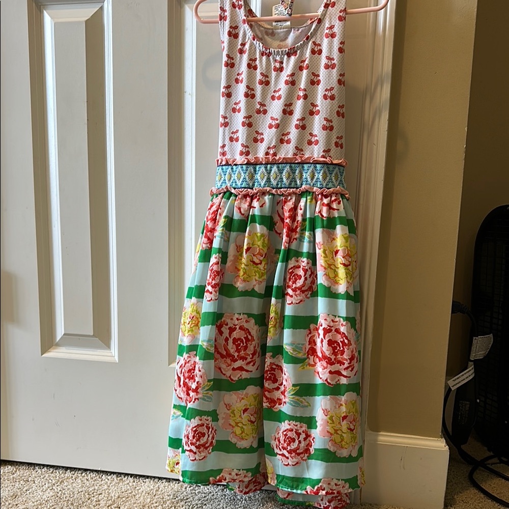 Wildflowers Cherry and Floral Kids Dress